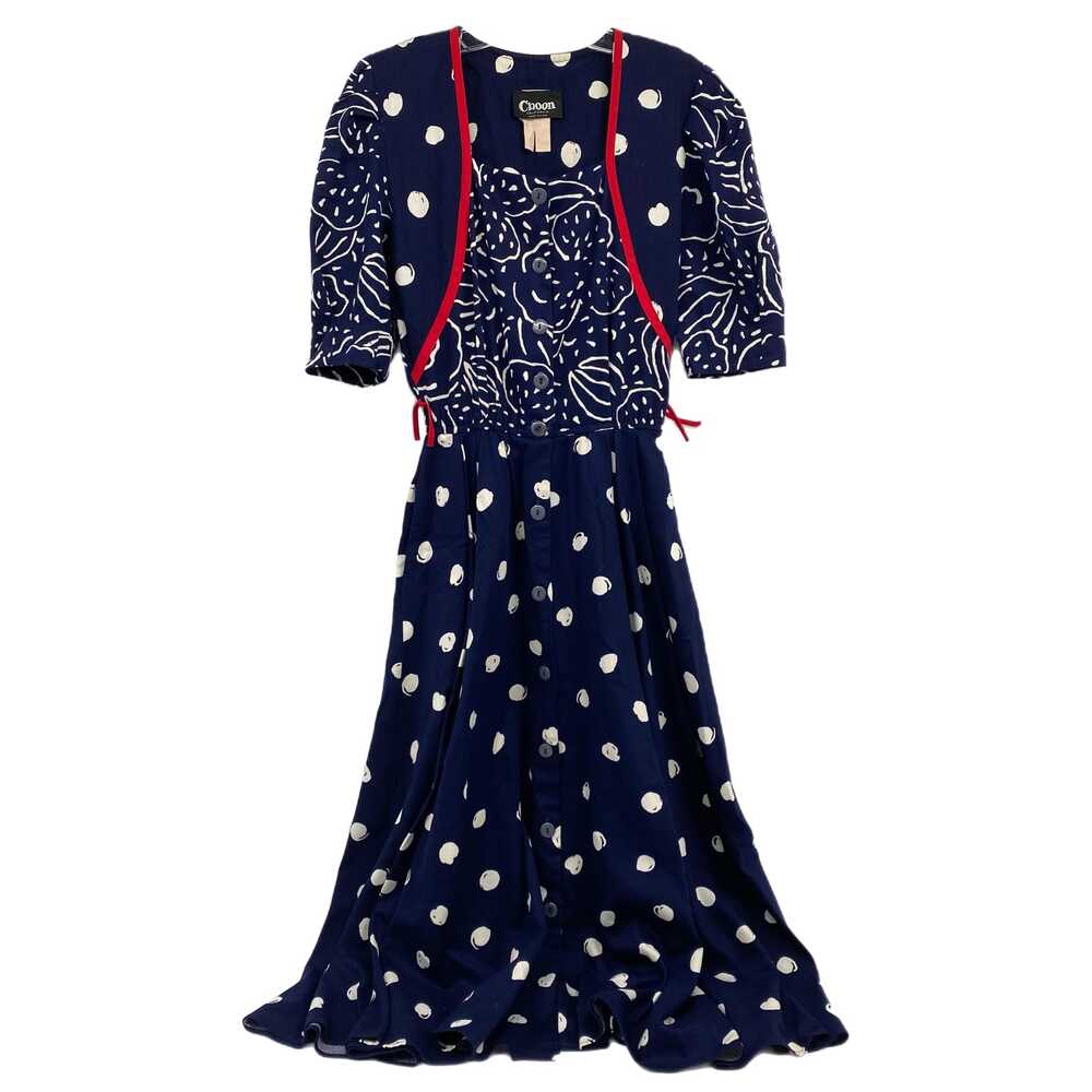 Choon Blue White Vintage Polka Dot Maxi Dress | Women’s Size 6